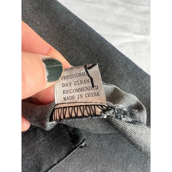 NWT Zilcremo Denim Shirt Dress, Short Sleeve, Button Up, Tunic, Distressed, Gray - Picture 6 of 8